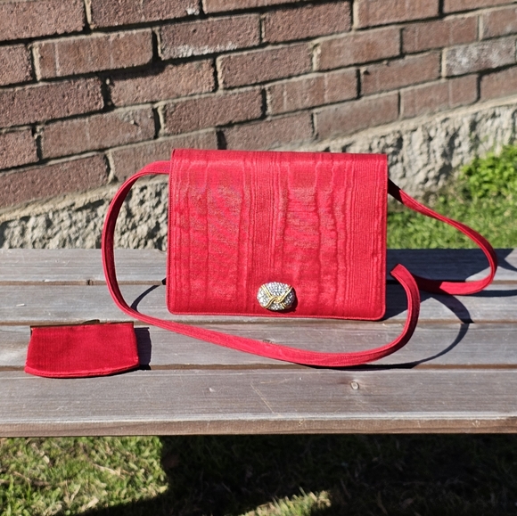 Martin Van Schaak vintage 2pc. red purse - Picture 1 of 14